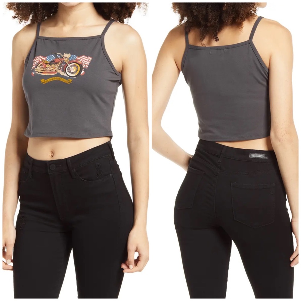 La La Land Creative Co. Motorcycle Crop Cami Tank